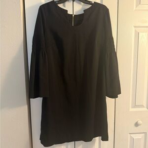 Phoebe Couture Black Dress with Gold Zipper